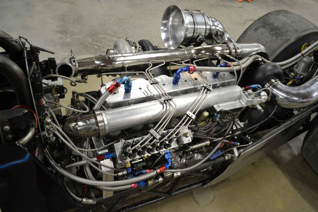 Cummins-based engine in the Scheid Dragster