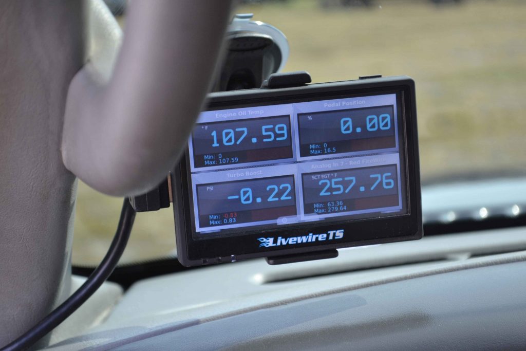 Multiple gauges in one unit are available thanks to a SCT Livewire monitor/programmer combo.