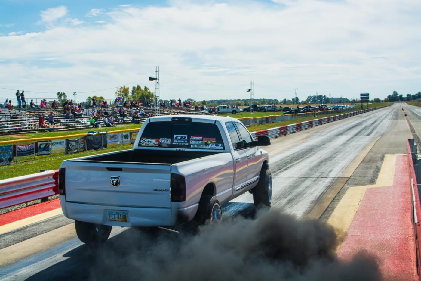 Lavon Miller in his Firepunk Dodge took second place in the Unlimited class. Still, he turned in a respectable 128.56 mph and a 10.81 elapsed time.