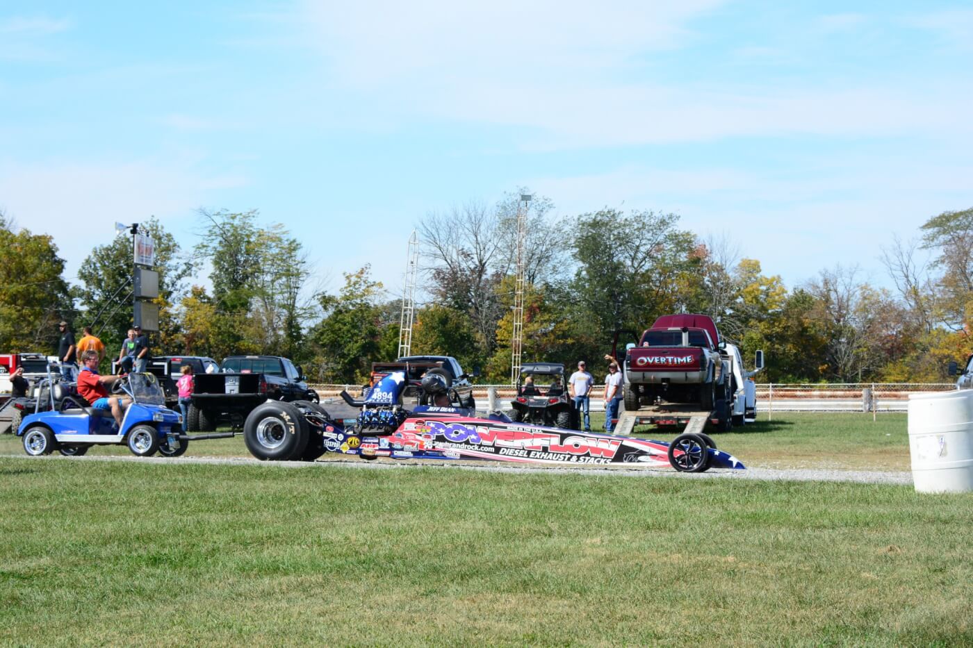 Jeff Dean with his Dmax rail ran some fast times on the quarter-mile track.