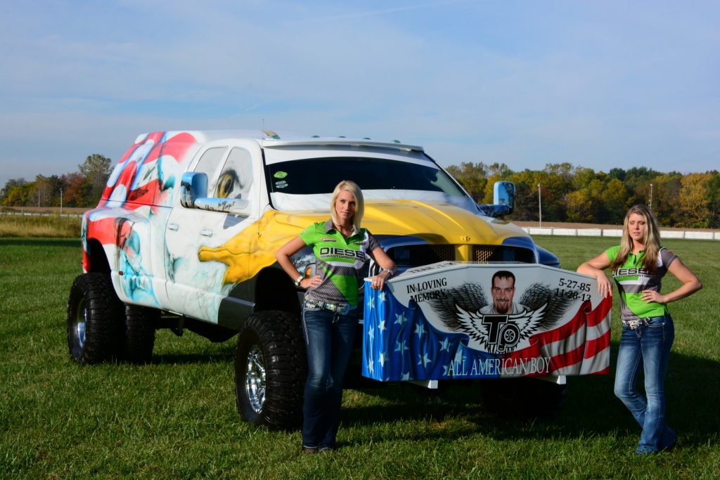 Dan Toops won the Show-N-Shine in his “American Dodge.” It was built in dedication and remembrance to all armed and civilian service people and his son who was a young leader in the diesel industry.