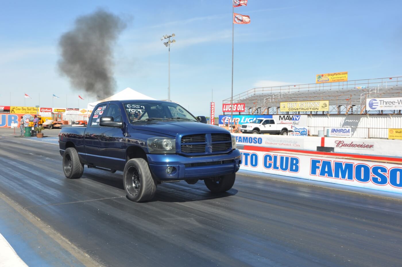 Adam Aquino and his 2007 Cummins-powered Ram had a good day, taking first runner-up in the 10.90 bracket.