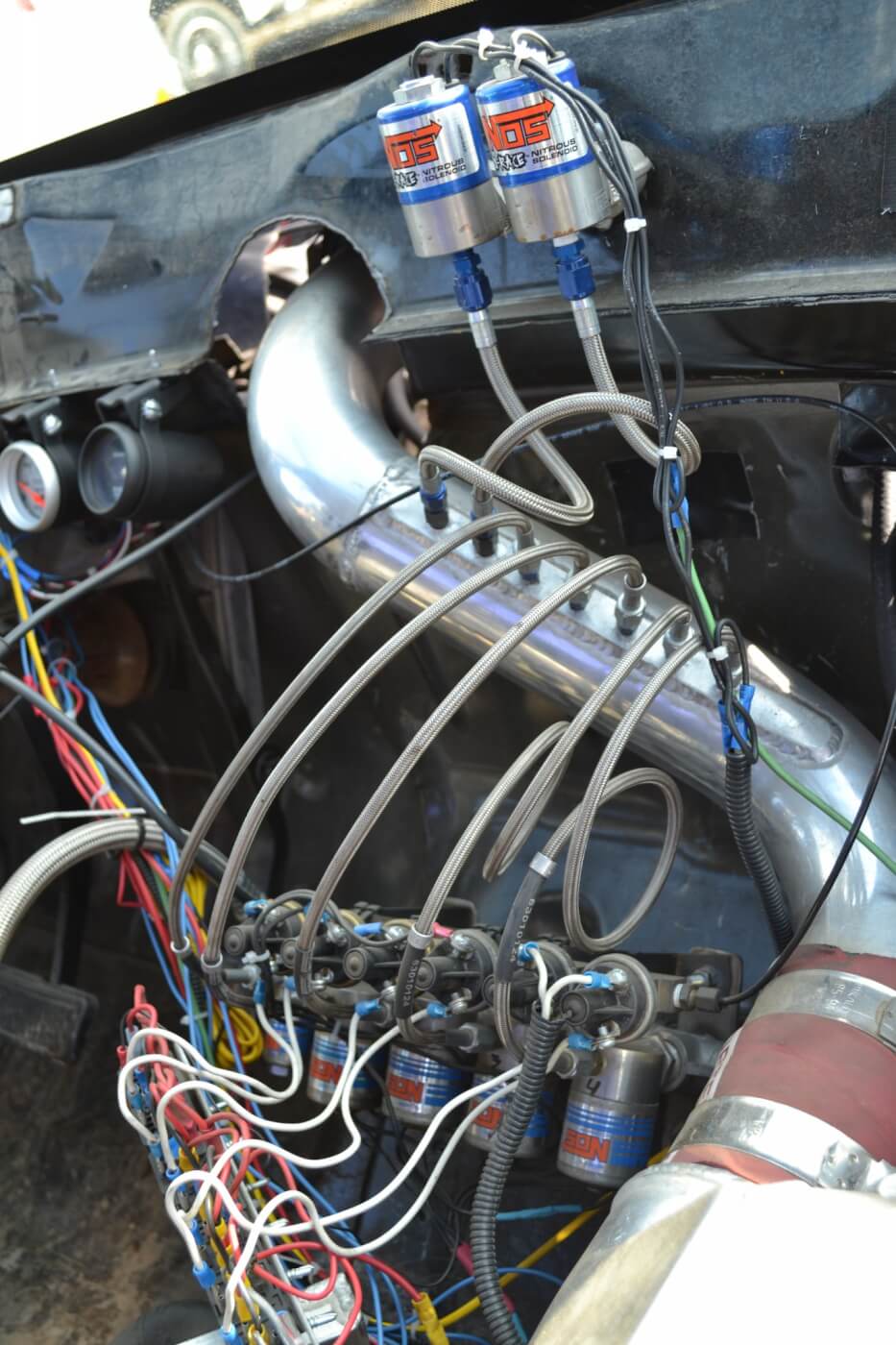 1. How much nitrous can you put on a diesel? We counted seven solenoids on Cody Beaman's 12-valve Cummins, which helped the Dodge put down nearly 1,200hp at the tires.