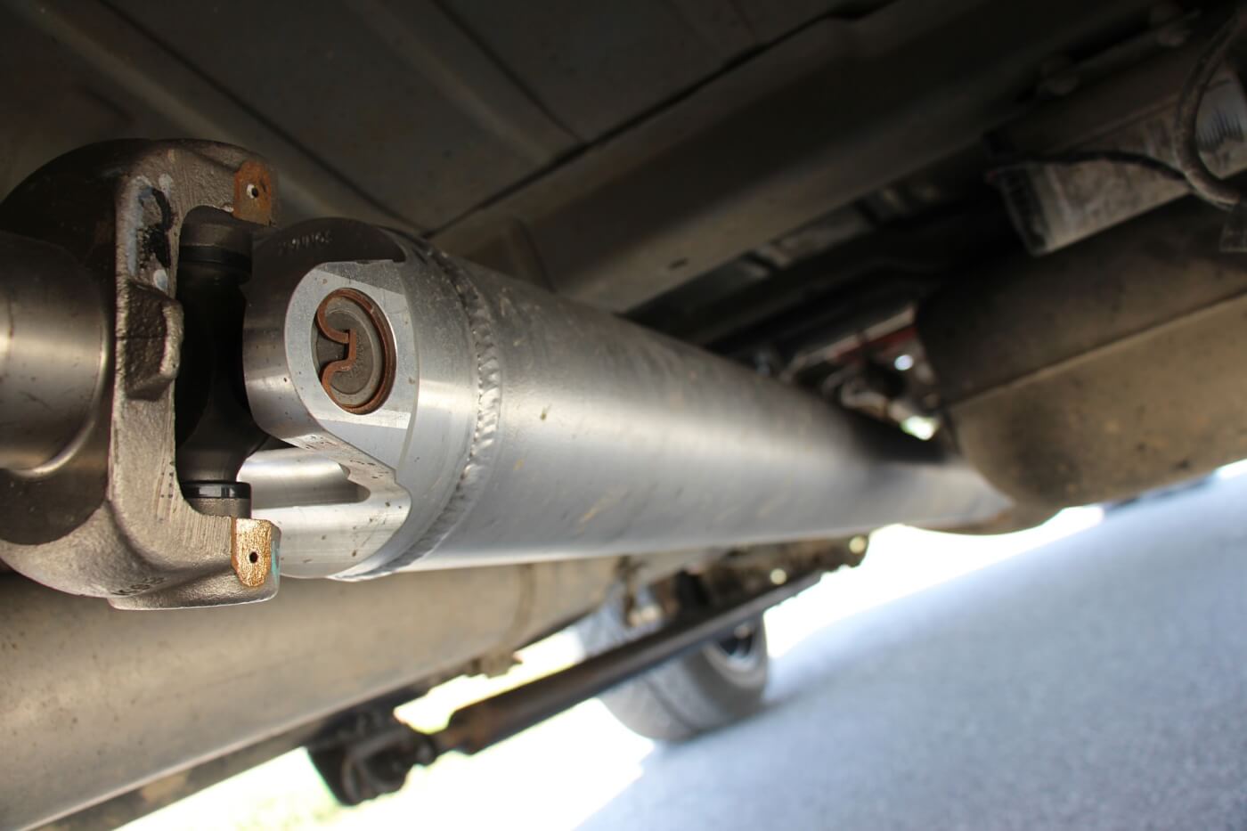 Beefing up the driveline is a 5-inch heavy-wall aluminum rear driveshaft from Columbus Joint & Clutch out of Grove City, Ohio. This serious piece of hardware incorporates 1550 series Spicer U-joints, which are typically only seen in the truck-pulling world.