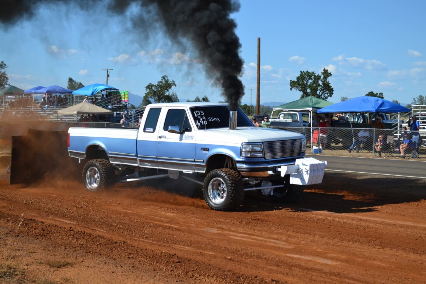 Ross Mulroney went 284 feet in the Street Class, after running 12s earlier in the day at the drag strip. There's no Cummins here, as the OBS 7.3L truck is still all Ford powered.