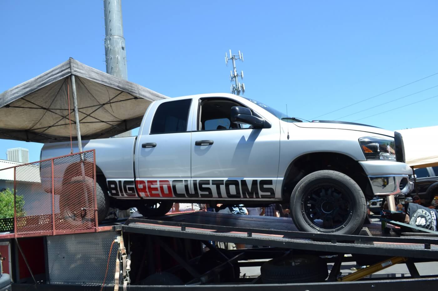 Some competitors who had run at the track decided to test their rides on the dyno as well. This Dodge from Big Red Customs laid down close to 700 rear-wheel horsepower with a 73mm turbocharger and some 250 hp injectors from Industrial Injection.