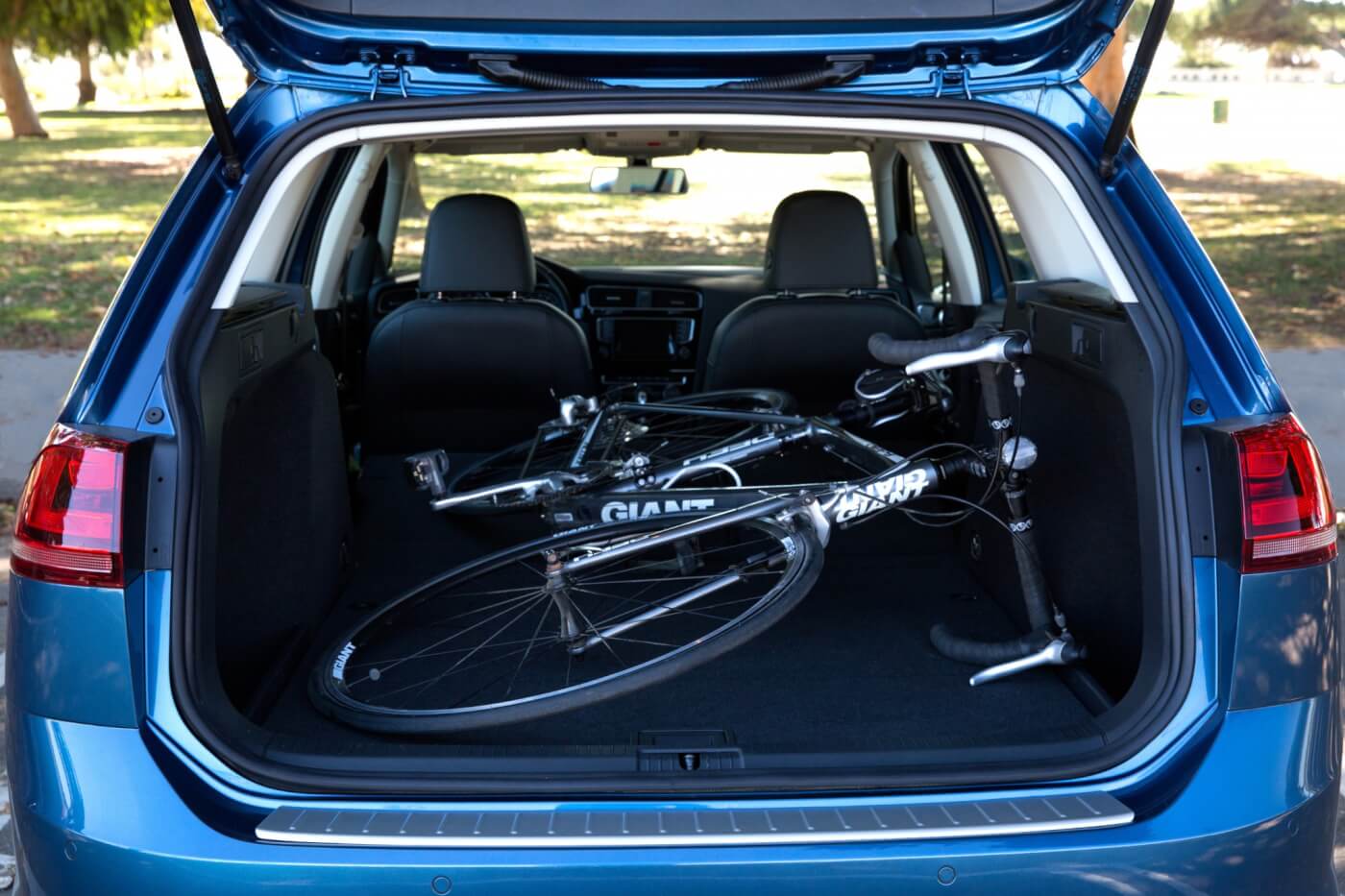 The Golf SportWagen is roomy enough for a mountain bike or a few dogs in the back. If you lead a sporty life, or have a large family, the extra room will be much appreciated. Compared to the last generation Jetta SportWagen, it has slightly more passenger space and legroom.