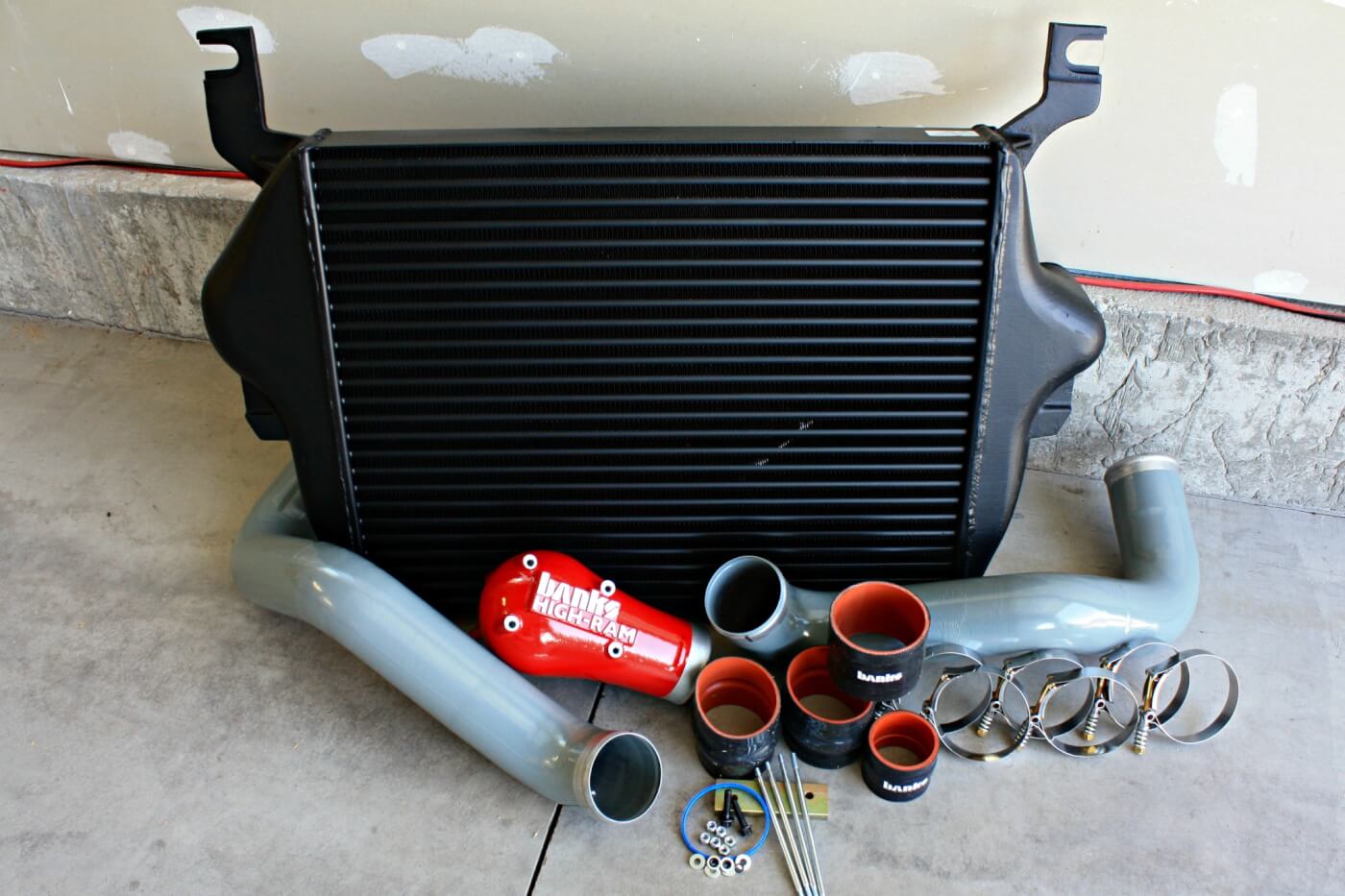 2. The Banks Power Technicooler kit for the 6.0L Power Stroke can improve airflow through the charge air system by over 38% by using a larger free flowing intercooler core, large 3-inch intercooler piping and the High Ram intake elbow; the air from the turbocharger has a less restrictive passage to the cylinder heads and will equate to improve throttle response, cooler air temps, lower EGTs and quicker turbo spool-up.