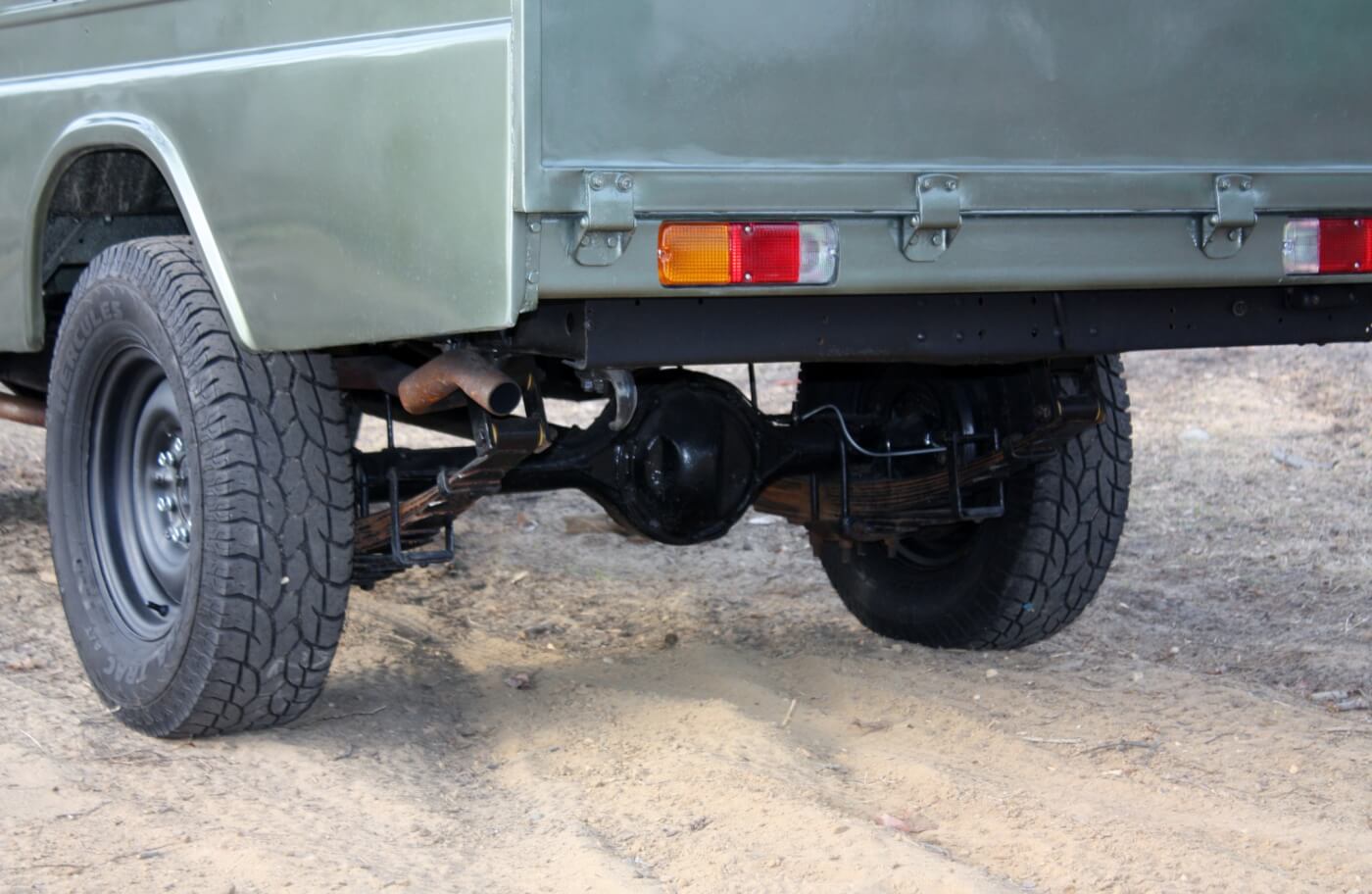 This third-member style diff, leaf springs and drum brakes are just part of the durability equation.