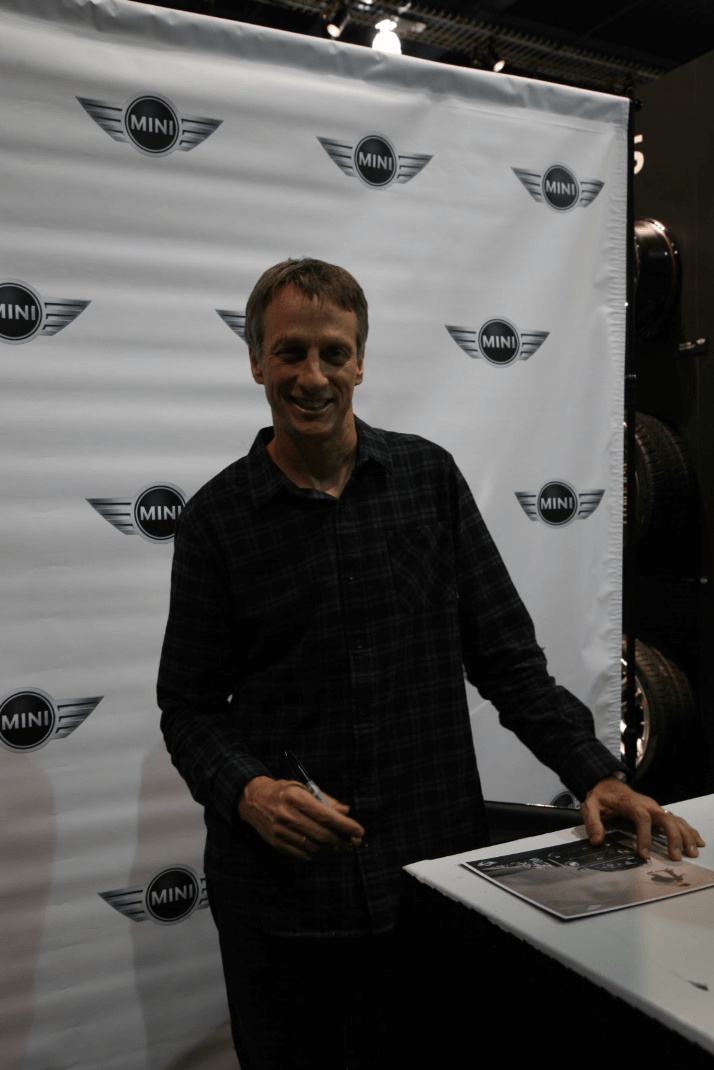 Kevin Aguilar, the editor of our sister magazine Street Trucks, spotted his skating hero, Tony Hawk, and was lucky enough to grab a pic for us.