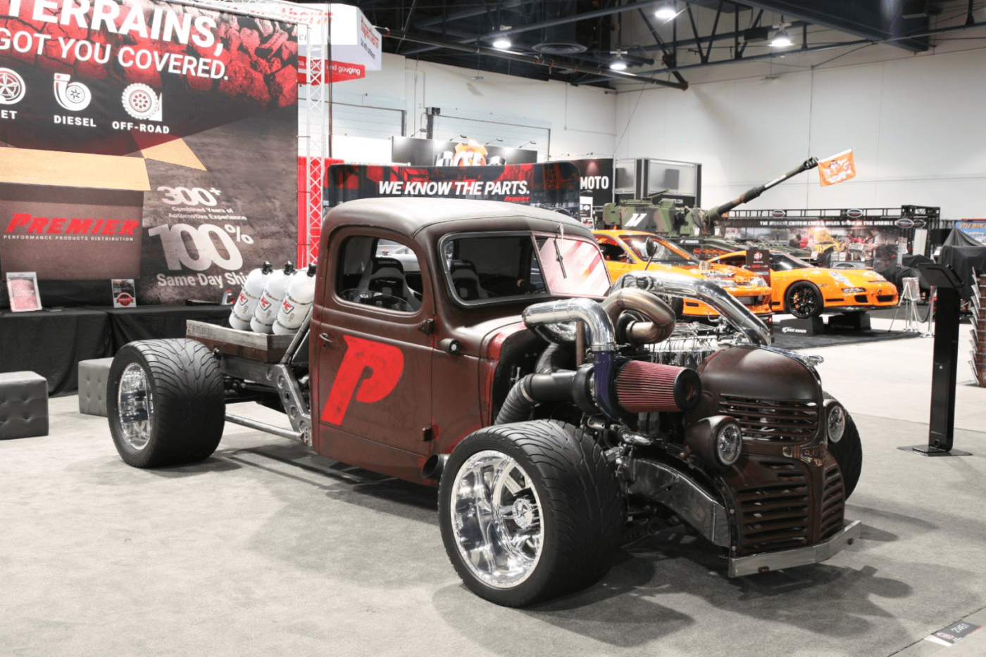 Premier Performance built this rat rod that were sure could eat just about any other rat rod on the track, and the dyno as well! Powered by a 6BT complete with a compound turbo setup and six—yes six—15 lb. nitrous bottles in the bed. Talk about overkill!