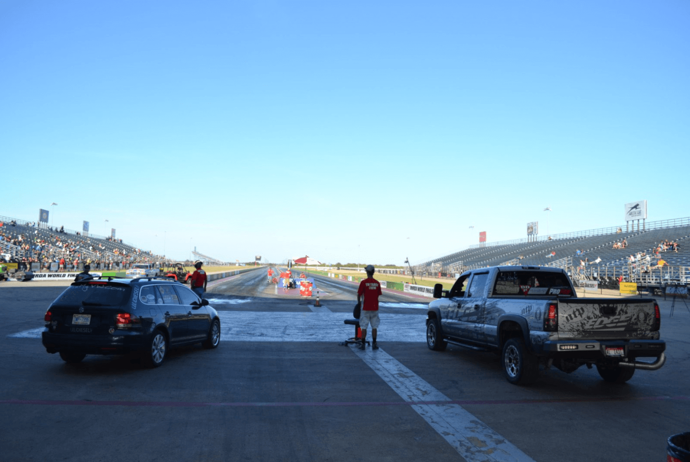 The Sporstsman class final came down to Verlon Southwick (who'd already won Super Diesel) and Trey Sikes, who piloted his diesel-powered Jetta to a close win over Verlon.