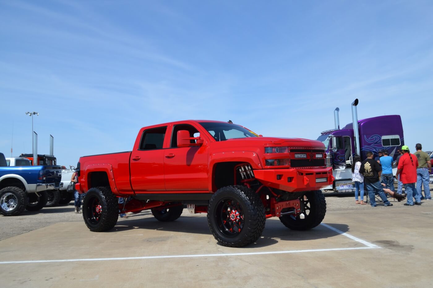 On Saturday, many trucks owners polished up their rigs to a bright sheen for the show 'n shine competition. This red Duramax-powered rig was one of the cleanest and most tastefully modified rides in attendance.