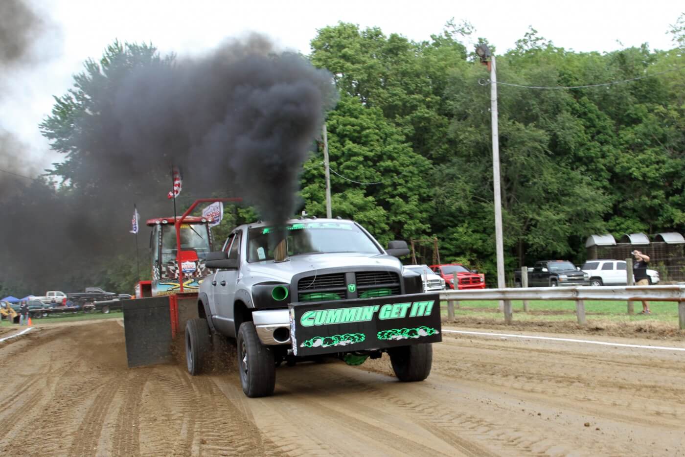 Jordan Kinderman just missed the podium in the Hot Street class with his Dodge, but you can’t miss the neon green accents on the truck.