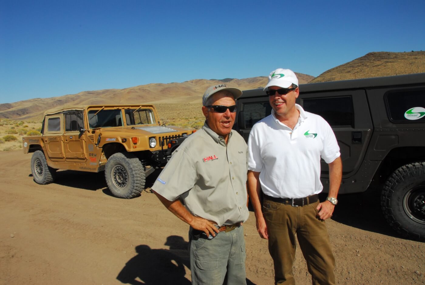 ARC Partner and Director, Peter Gunnerman (right) worked directly with Rod Hall in supplying GDiesel for the off-road school.