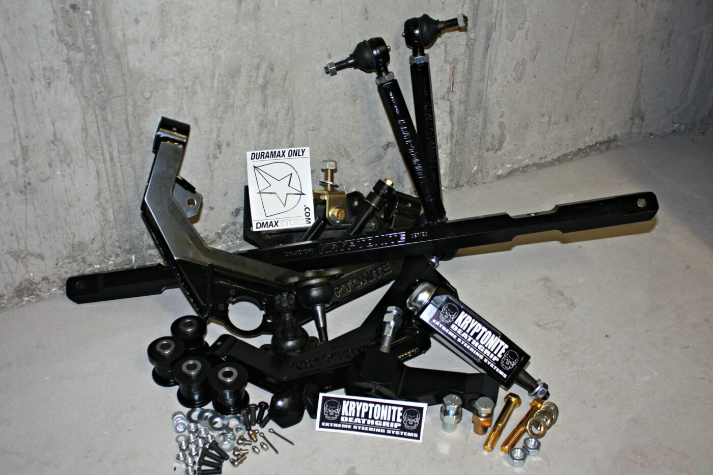1. The Kryptonite Ultimate Front End Package paired with the Upper Control Arm kit from DmaxStore.com offers 2001-2010 GM owners a complete resolution to worn-out steering parts and improves front end strength, steering response, and ride quality. The kit works from stock to leveled trucks and is compatible with most aftermarket lift kit systems. Their lifetime warranty also ensures that this will be the last time you ever have to think about replacement parts.