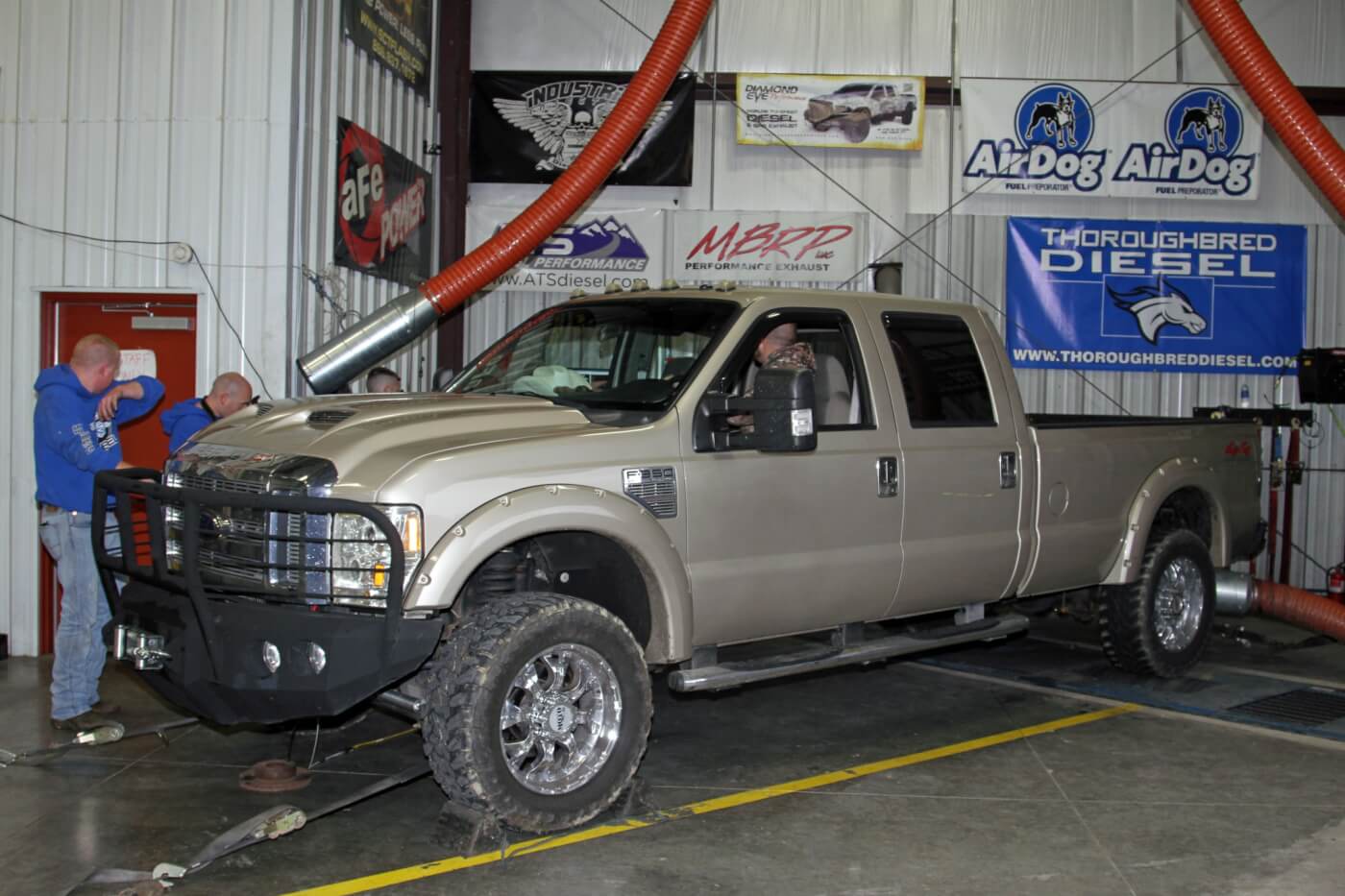 Jonathan Rhoades and his 6.4-liter Power Stroke Ford took home the win in the Stock class by delivering the most torque but only the third-highest horsepower in the class.