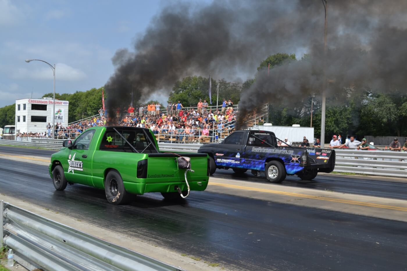 Here’s an example of the popular 2wd versus 4wd battle that occurs on drag strips across the country. As you can see by the race here, competition is almost always close!