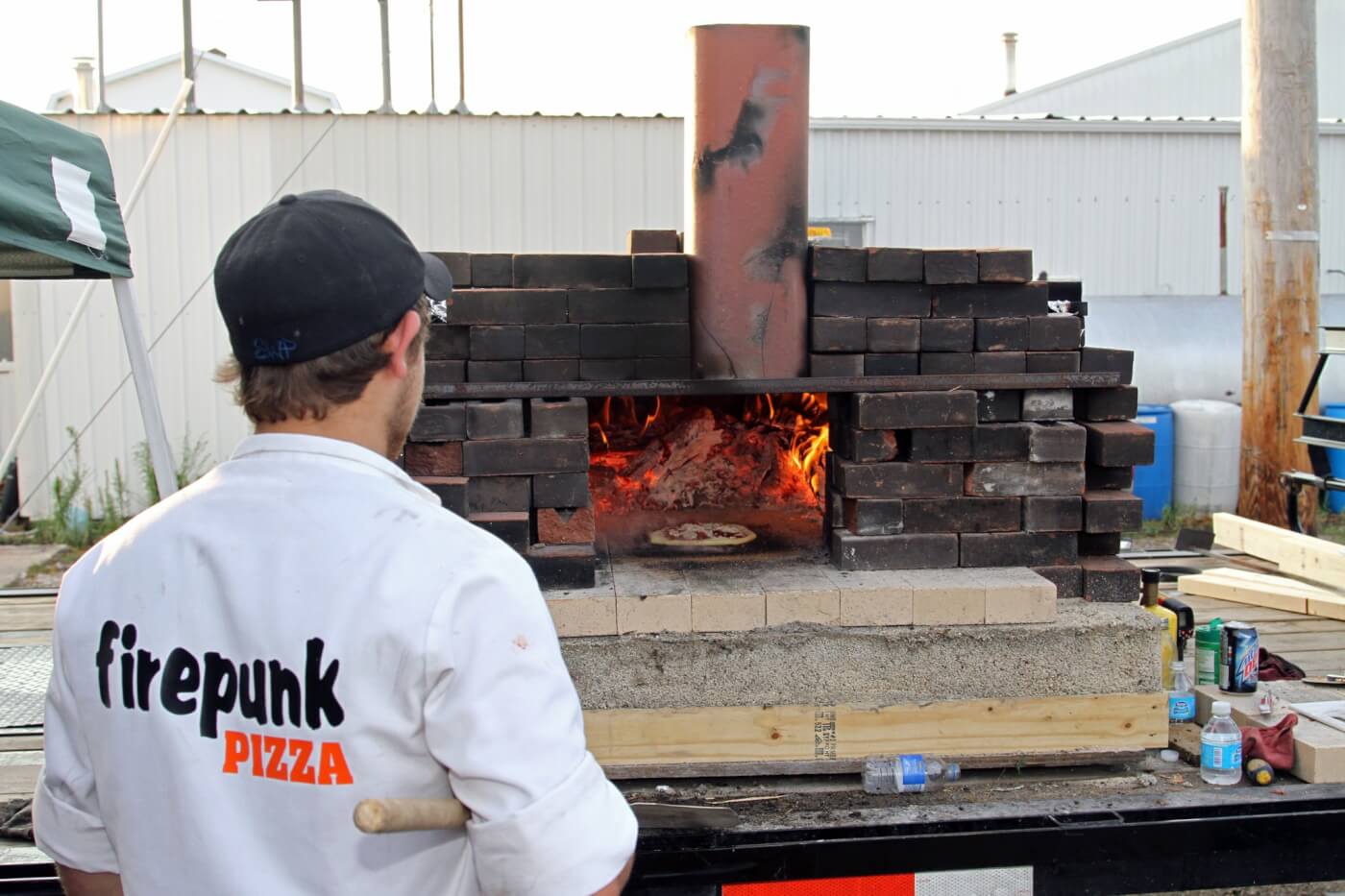 At the Firepunk open house on Sunday attendees were treated to made-to-order brick oven pizzas baked by the famous Firepunk Pizza team.