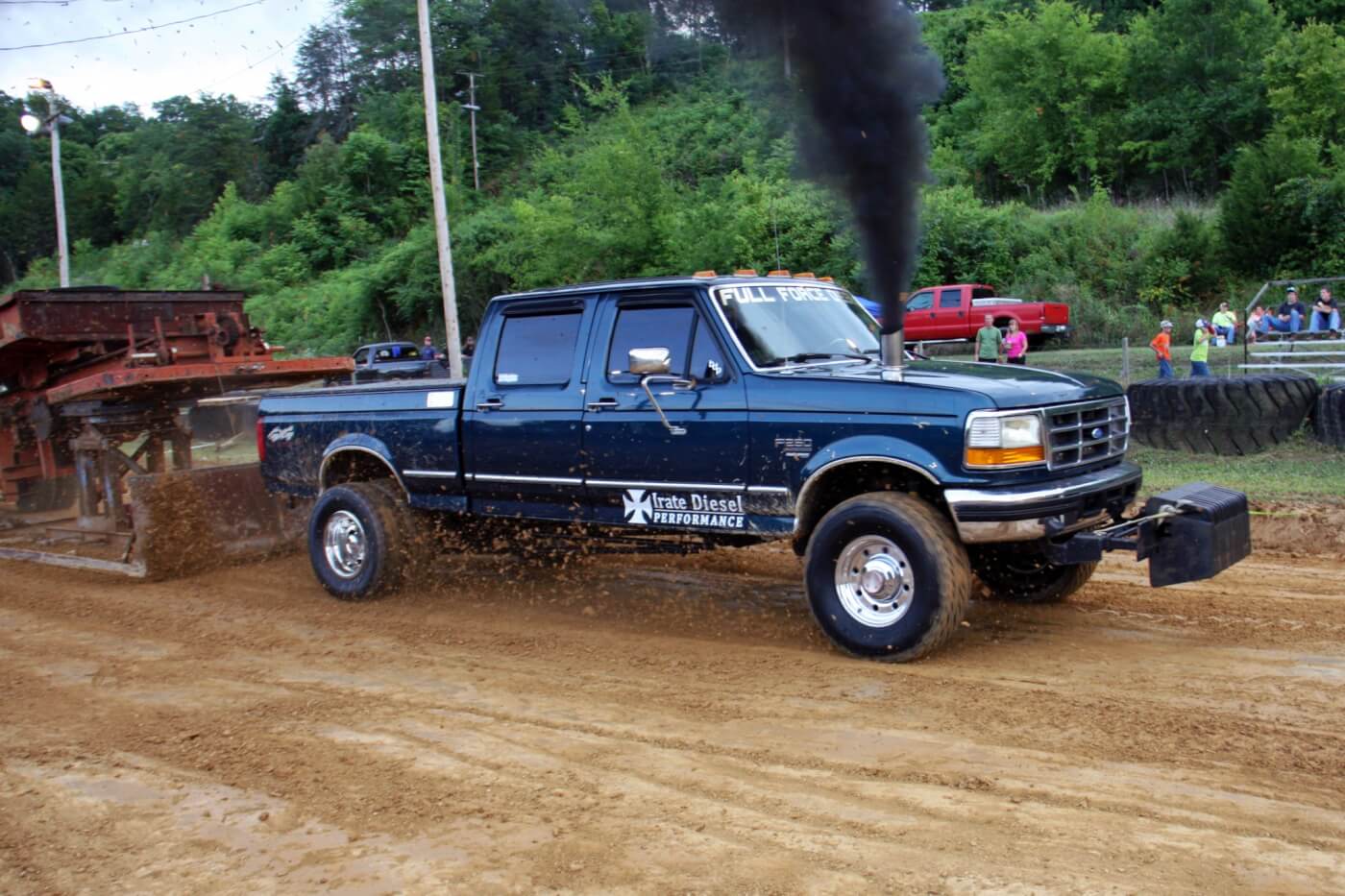 Steve Constable’s F-250 was impressive each time he hooked to the sled, dragging it the distance of the track