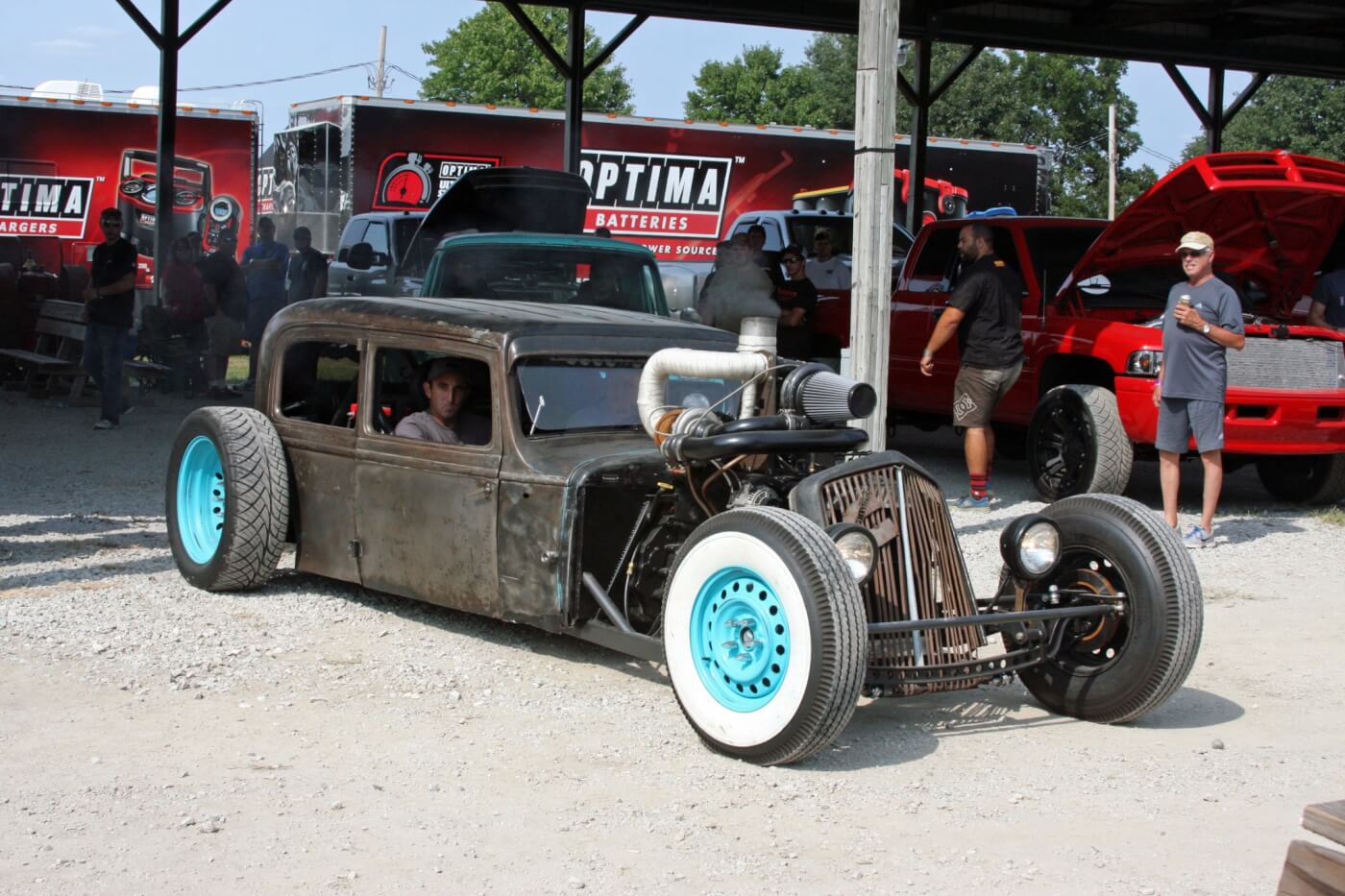 Larry Kilburn took home the Best Custom Award with his Cummins-powered custom rat rod in Friday’s Show-N-Shine competition.