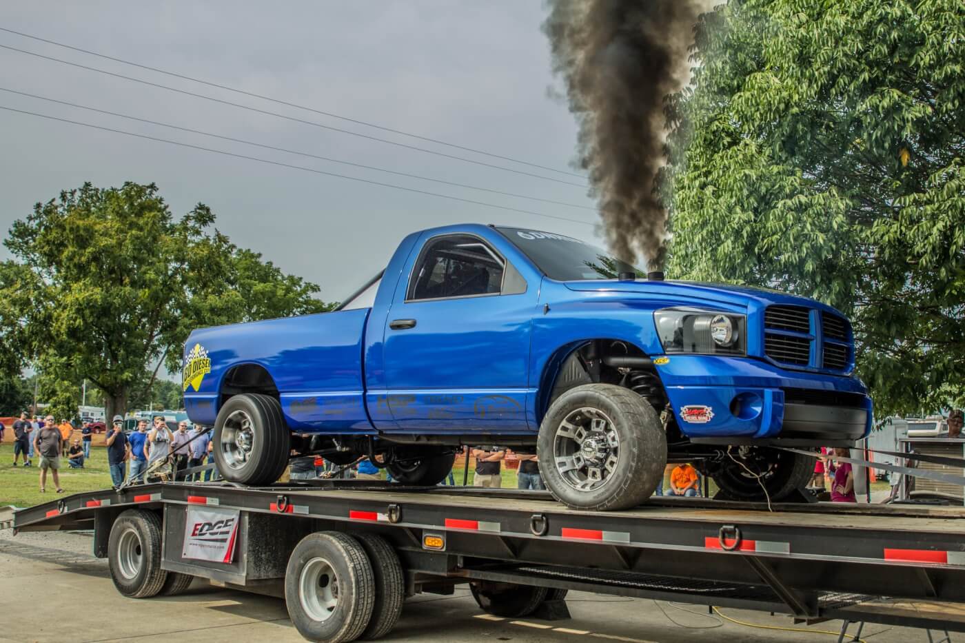 Derek Rose’s BD Diesel-sponsored (therefore, not in dyno competition) drag truck made an exhibition dyno pull of almost 1,550 horsepower with over 2,100 lb-ft. of torque, making it the highest power dyno run of the event!