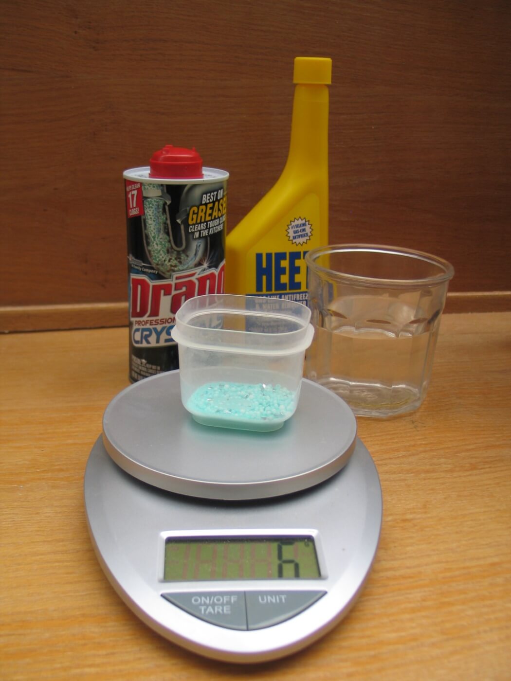 3. A digital scale that measures in grams and one that can tare weight is essential. Zero out the scale before measuring the sodium hydroxide (lye).