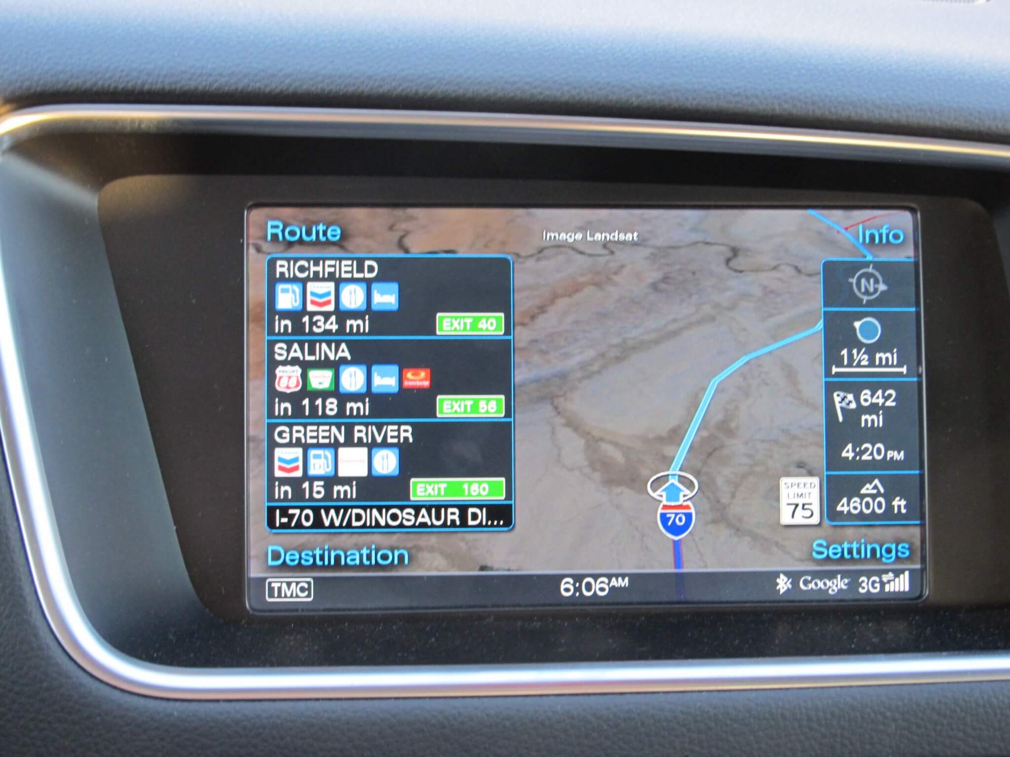 We found the Audi navigations system to be accurate and easier to use than many of the systems we’ve encountered. 