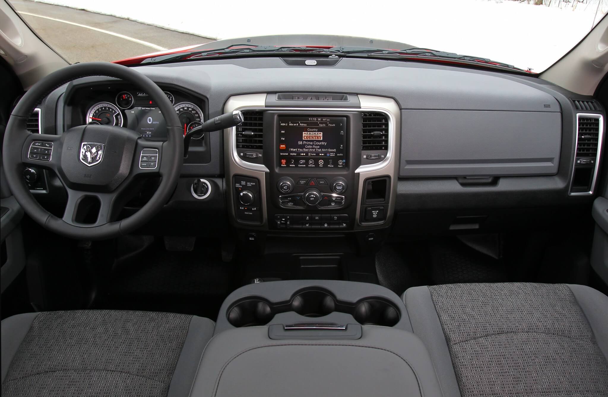 The interior of the AEV Ram is mostly stock. The dash has all the factory amenities and conveniences, so why mess with perfection?