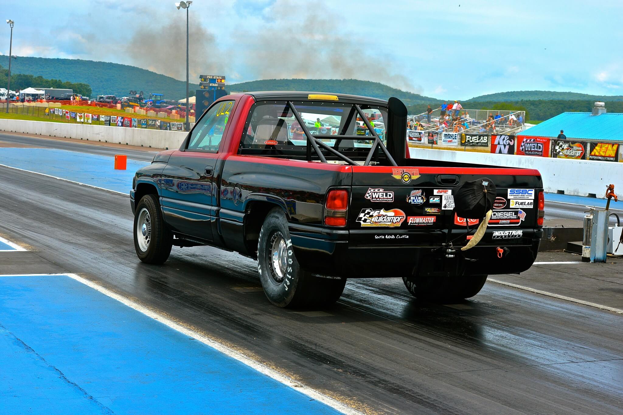 Mark House from Bealeton, Virginia, took second in the Unlimited Heads Up drag race.