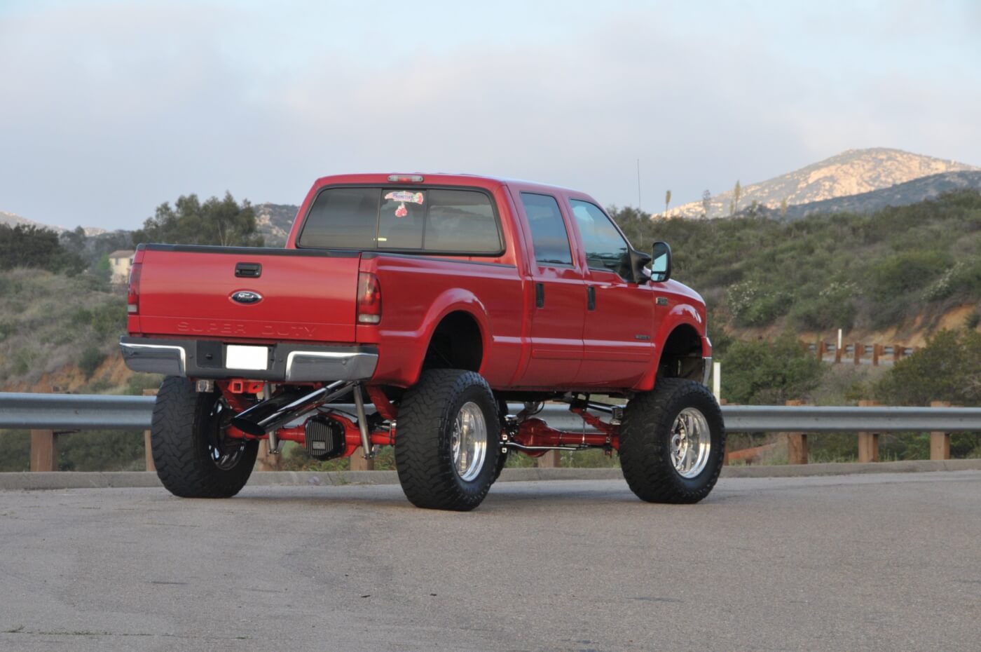 A bumper from a 2012 F-250 provides a subtle change to the look of the rear end. 