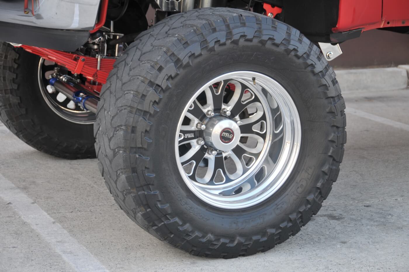 The Weld Racing T58 wheels are 20 inches in diameter.