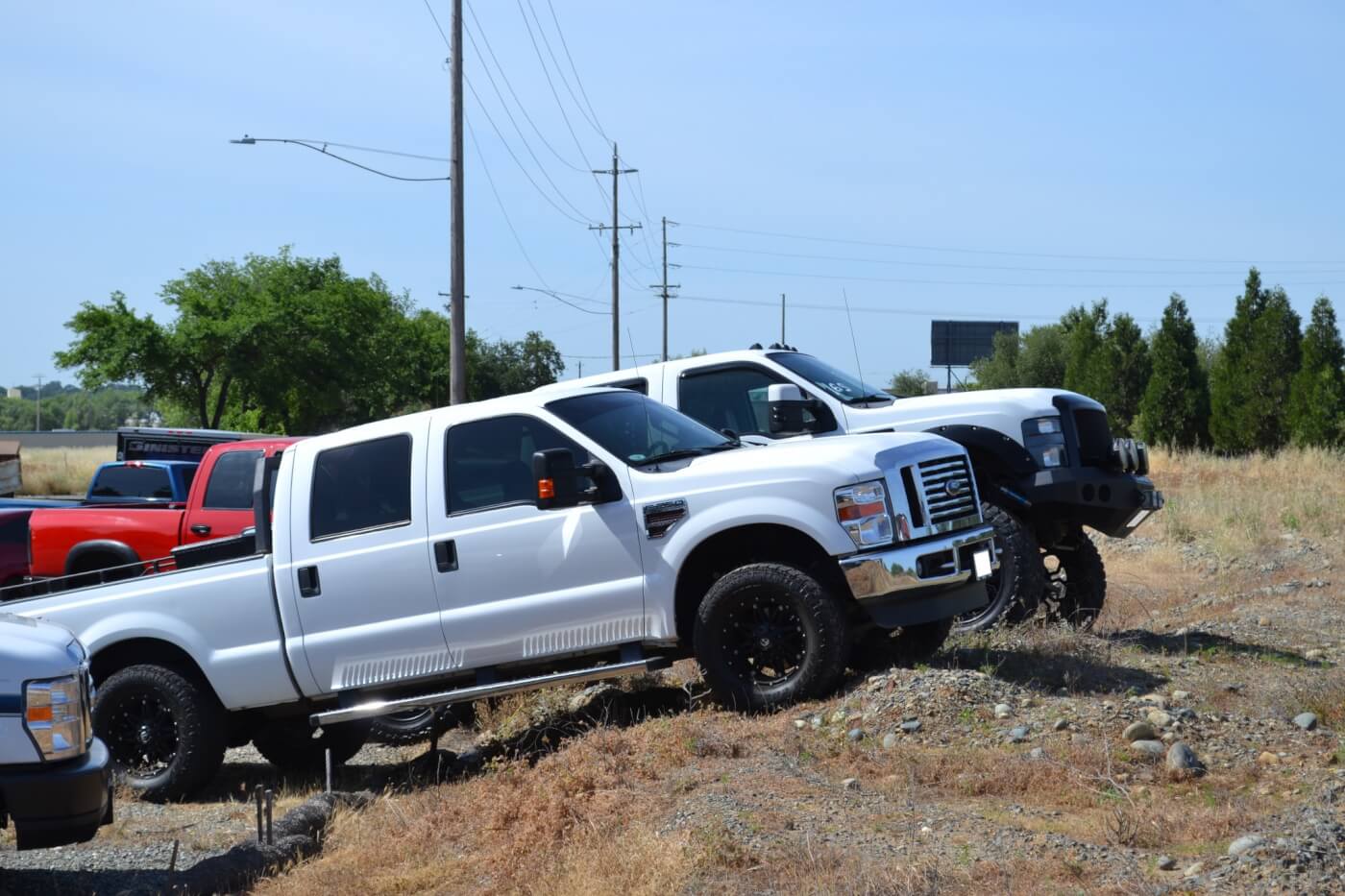 Overflow parking is easy at a diesel event. We saw plenty of diesels climbing the berms outside MPD's shop.
