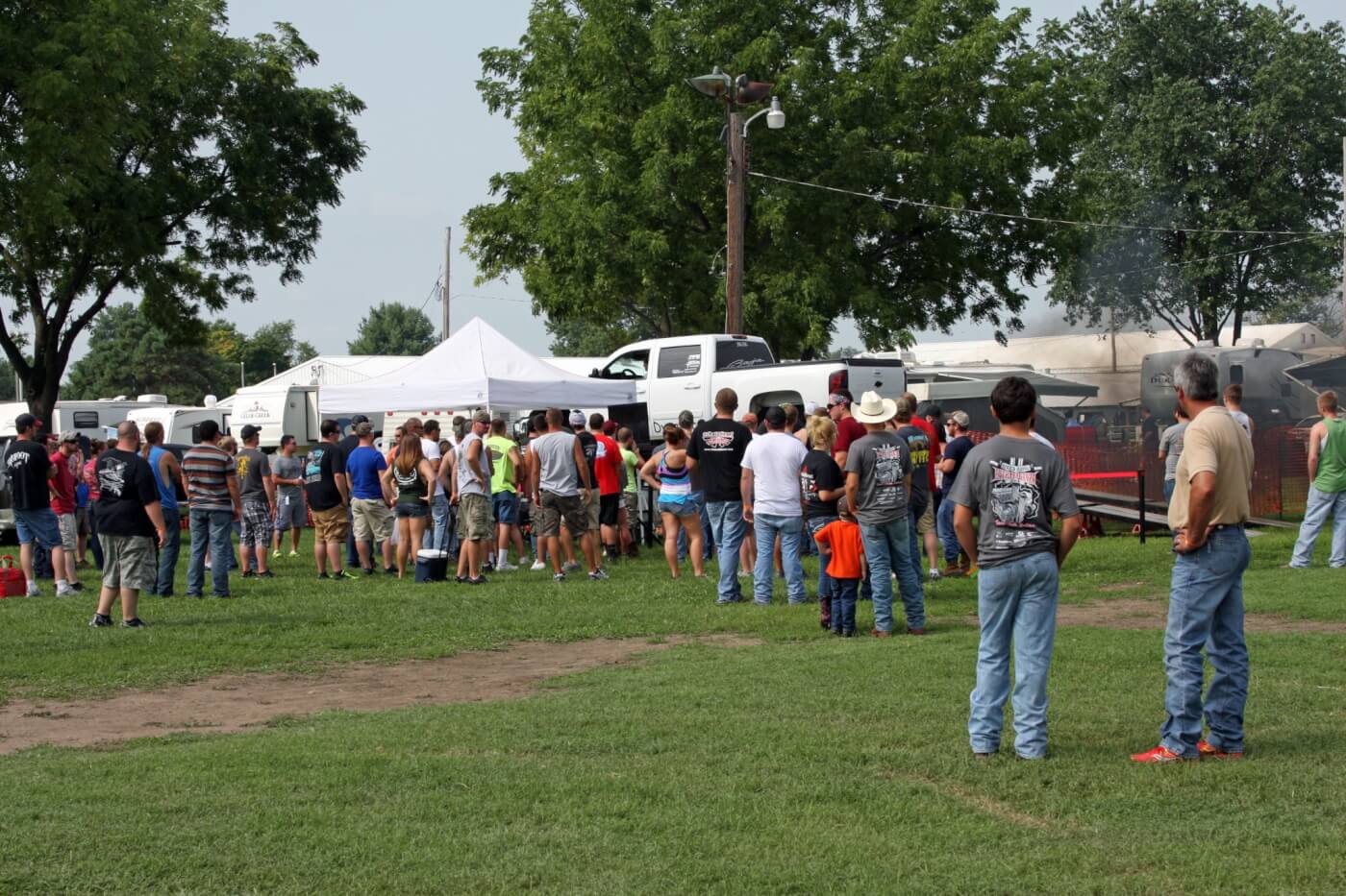 As typical at the Scheid Diesel Extravaganza, the dyno area is popular for spectators wanting to see horsepower testing on display.