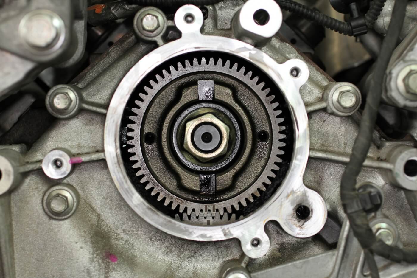 13A/13B. The high-pressure fuel pump is timed with the cam. It’s essential that this pump be installed properly or truck won’t run. The two marks on the cam and drive gear must be in the proper position before installing your new pump. 