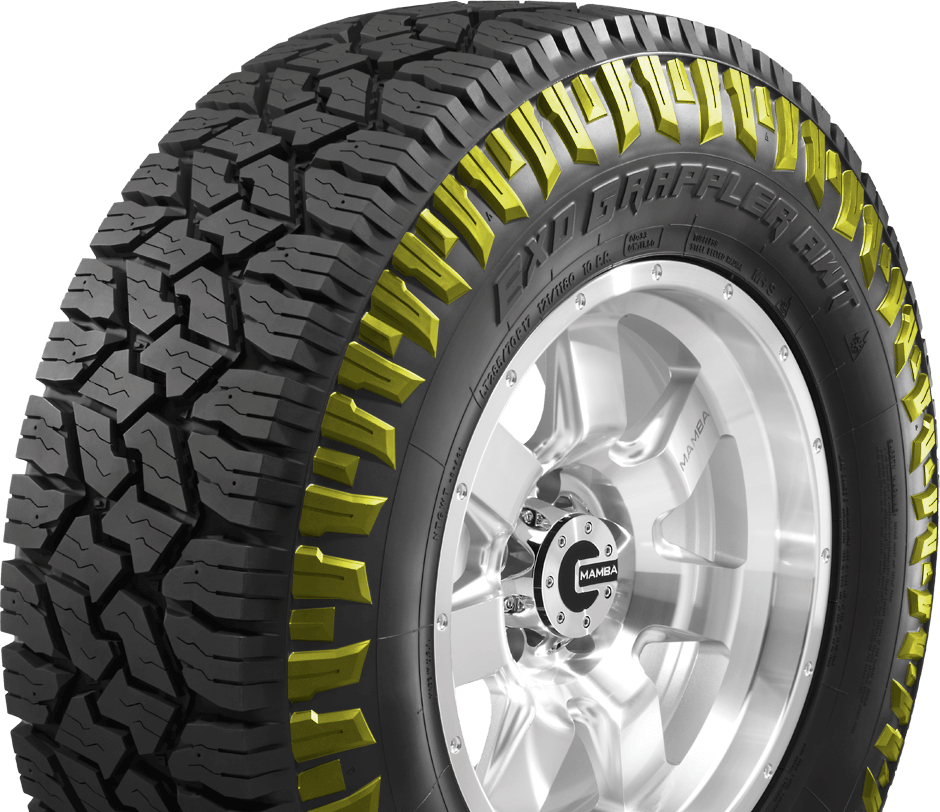 The EXO Grappler AWT has staggered shoulder blocks. This asymmetrical design is said to add biting edges for improved off-pavement traction. The sidewall is a three-ply design that offers improved sidewall strength and puncture resistance. 