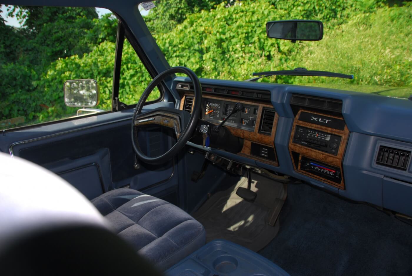 The 1983-1986 Bullnose era interiors ranged from a rubber mats, vinyl seat, bare-bones hose-out interiors to this plush velour cabin with carlike options.