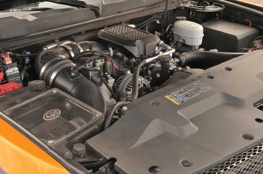 The Duramax engine employs an S&B intake system.