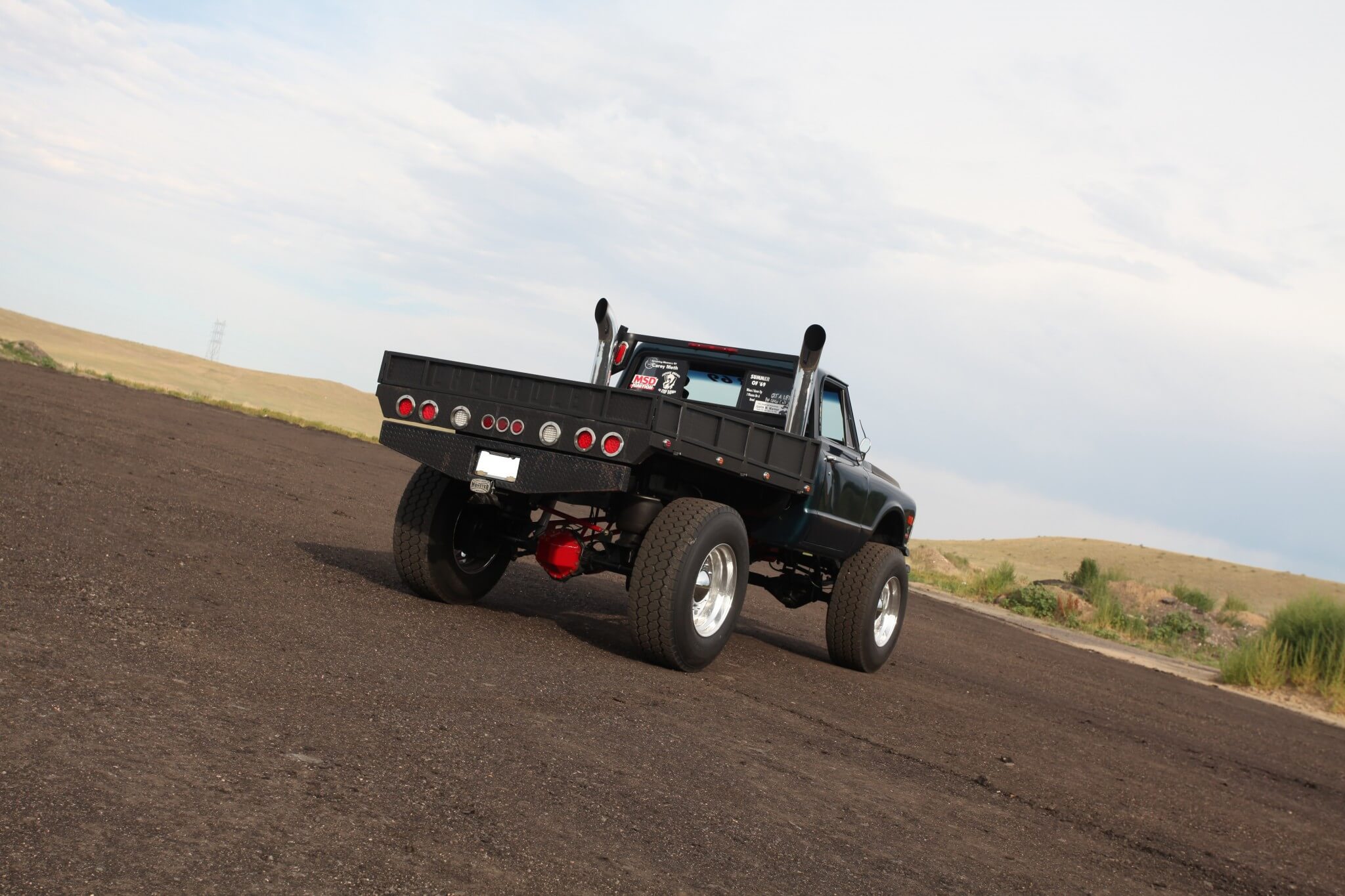 dodge flatbed trucks with stacks