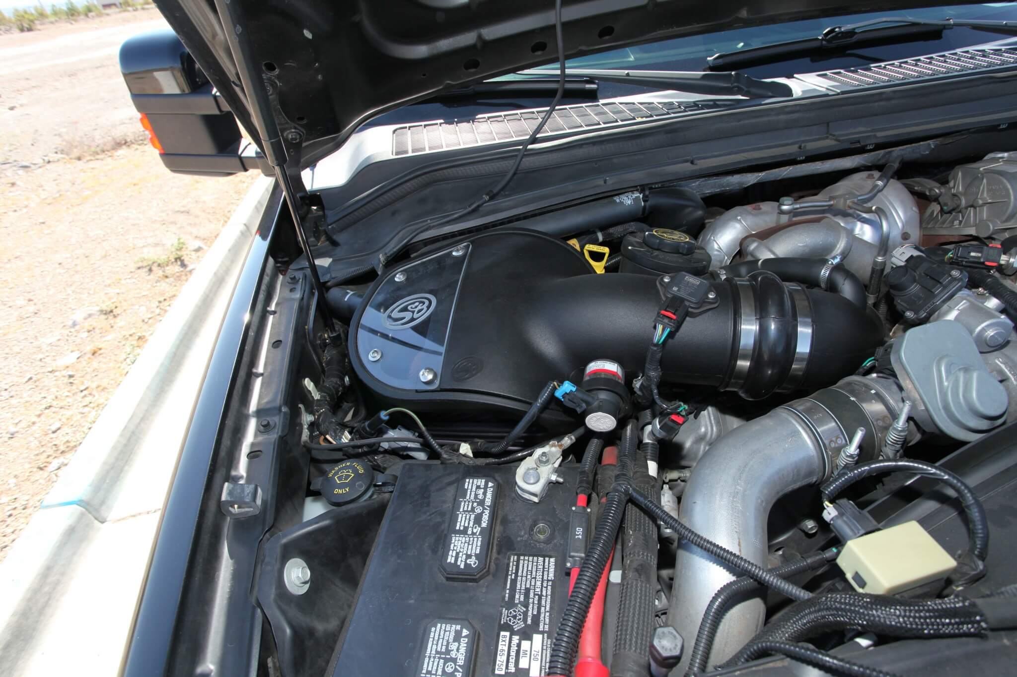 An S&B Cold air Intake system was installed to help improve the engine’s breathing. 